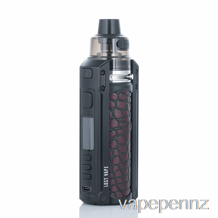 Lost Vape URSA QUEST 100W Pod Mod Kit Black / Crocodile Leather VAPE NZ